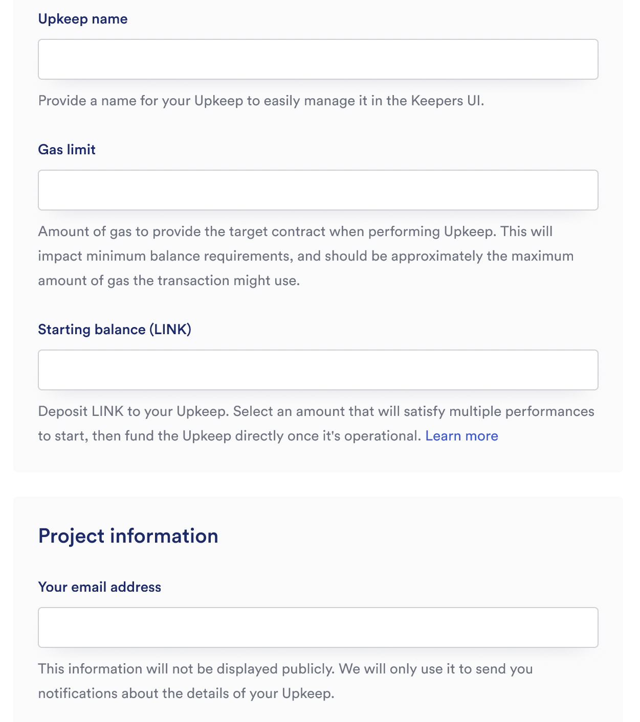 Automation Upkeep Details